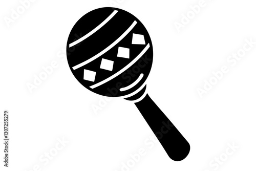"Maracas Icon Vector - Colorful Latin Percussion Instrument Illustration"

