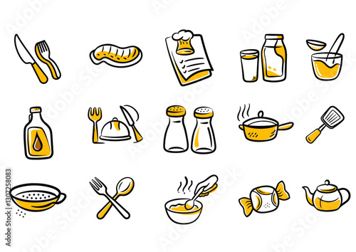 Chef Icons Set 4 – Cooking and Kitchen Elements