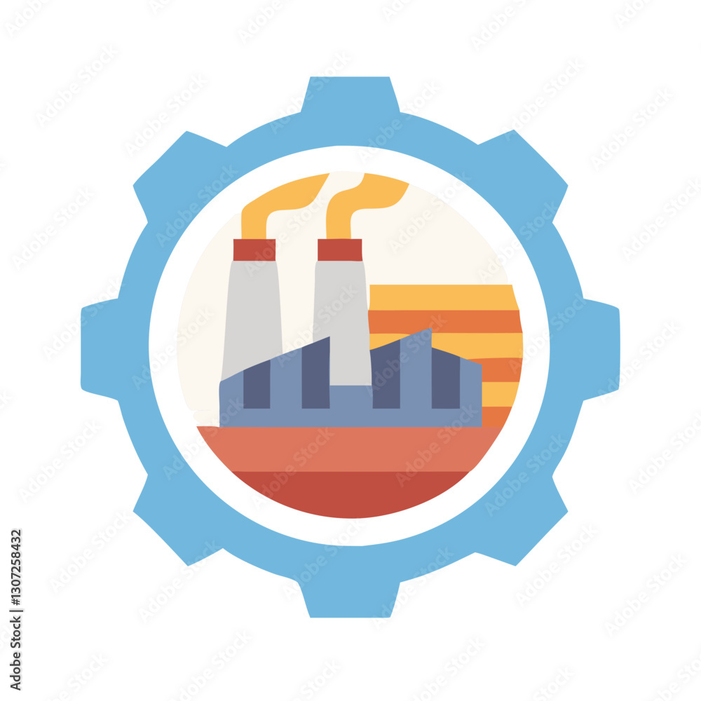 Factory inside gear symbol Factory inside gear symbol