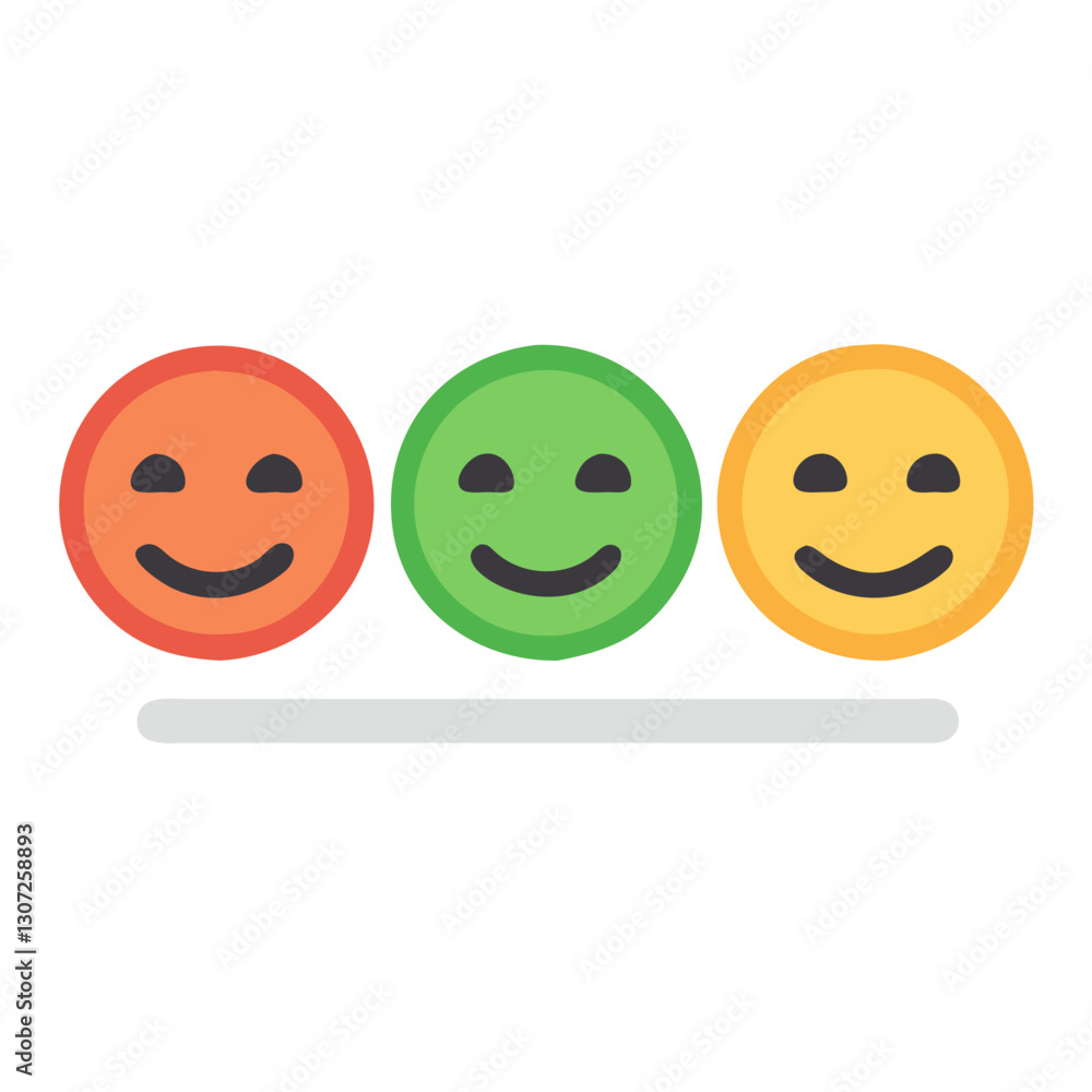 Three emoji faces in a row Three emoji faces in a row