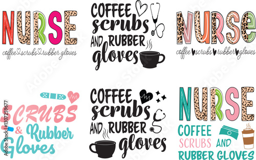 Nurse Coffee Scrubs Rubber Gloves, nurse, Nurse Sublimation Design, leopard nurse, nurse, leopard nurse, Nurse Coffee, Scrubs Rubber, Gloves, Nurse Sublimation, Design