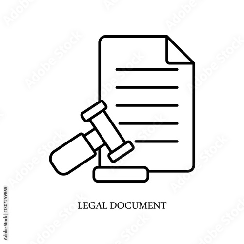 Icon a legal document, isolated against a clean background.