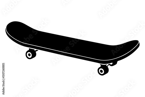 Skateboard Deck Silhouette Vector Illustration

