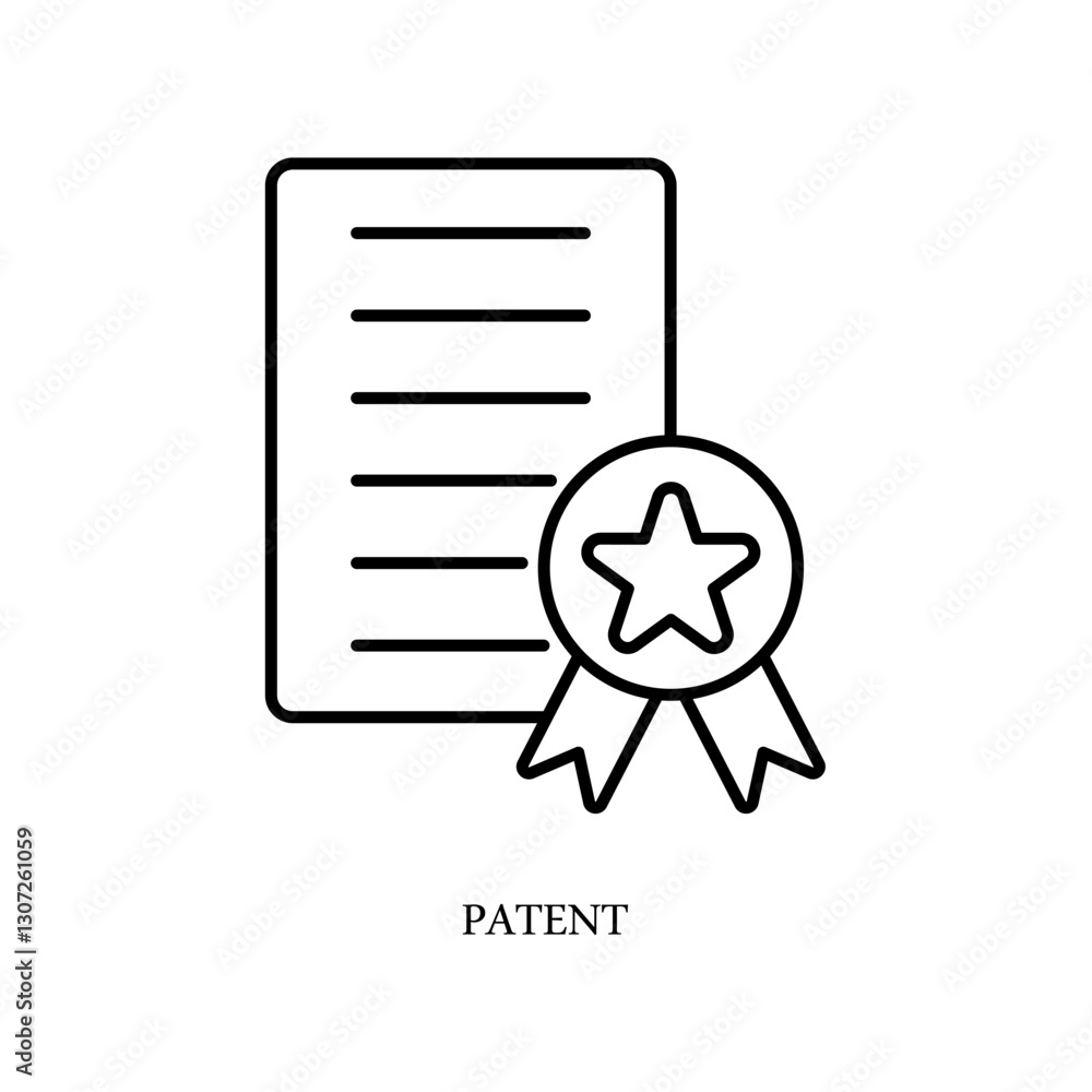Icon a patent, isolated against a clean background. Icon a patent, isolated against a clean background.