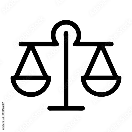 Classic scales of justice icon