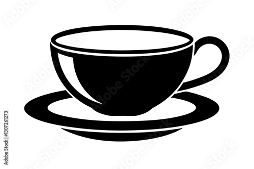 Teacup Icon – Minimal Vector Illustration for Café and Beverage Designs

