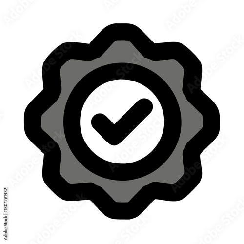 Checkmark inside award badge icon