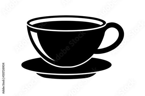 Teacup Icon – Minimal Vector Illustration for Café and Beverage Designs

