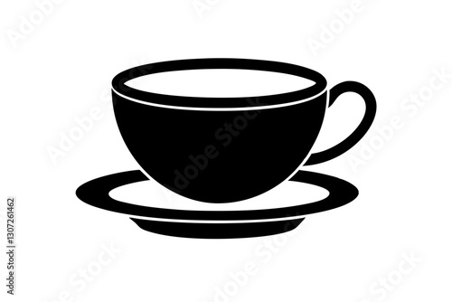 Teacup Icon – Minimal Vector Illustration for Café and Beverage Designs

