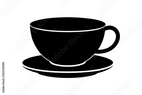 Teacup Icon – Minimal Vector Illustration for Café and Beverage Designs

