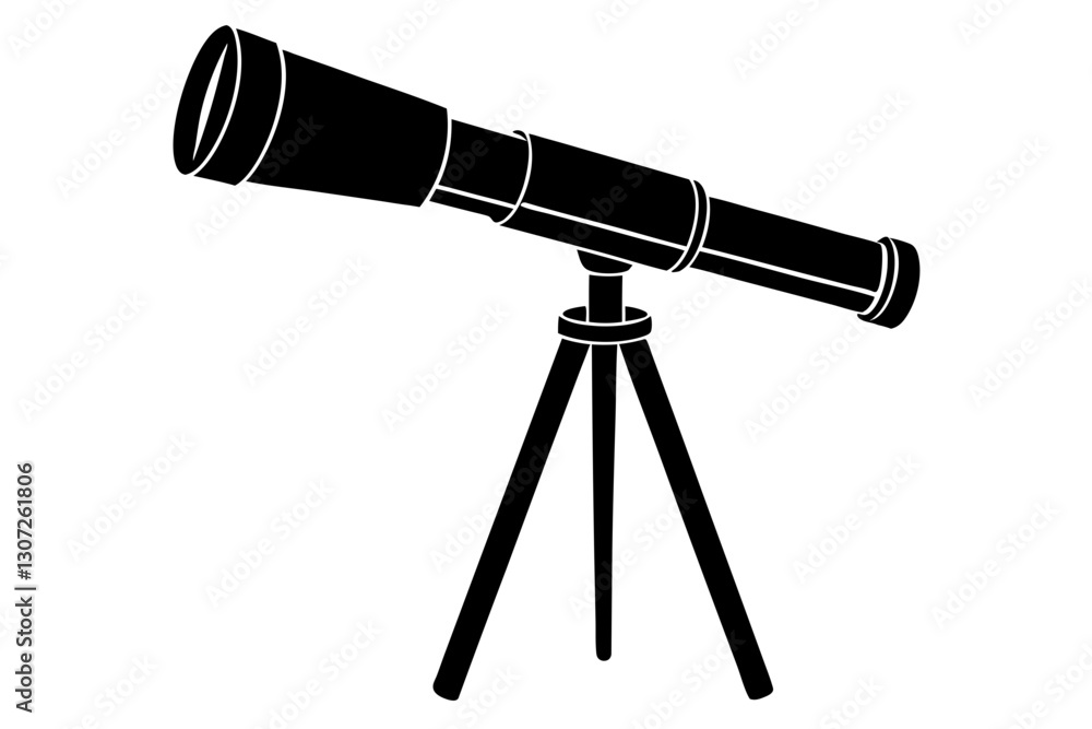 Telescope Silhouette – Vector Illustration for Astronomy and Science Themes
Telescope Silhouette – Vector Illustration for Astronomy and Science Themes