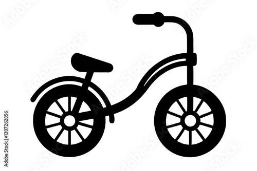 Minimalist Tricycle Icon – Flat Vector Illustration

