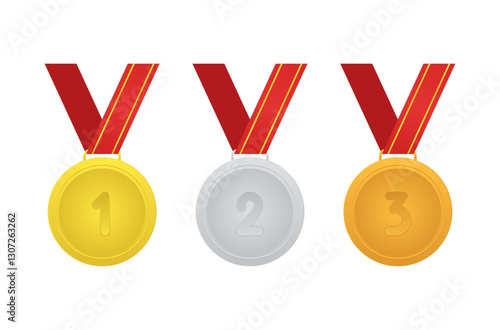 Gradient three medal set.