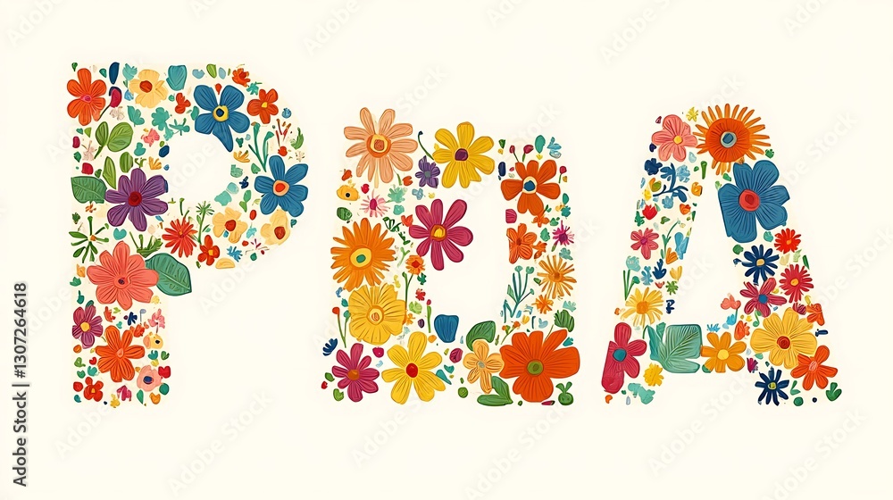 Floral letters PDA Floral letters PDA