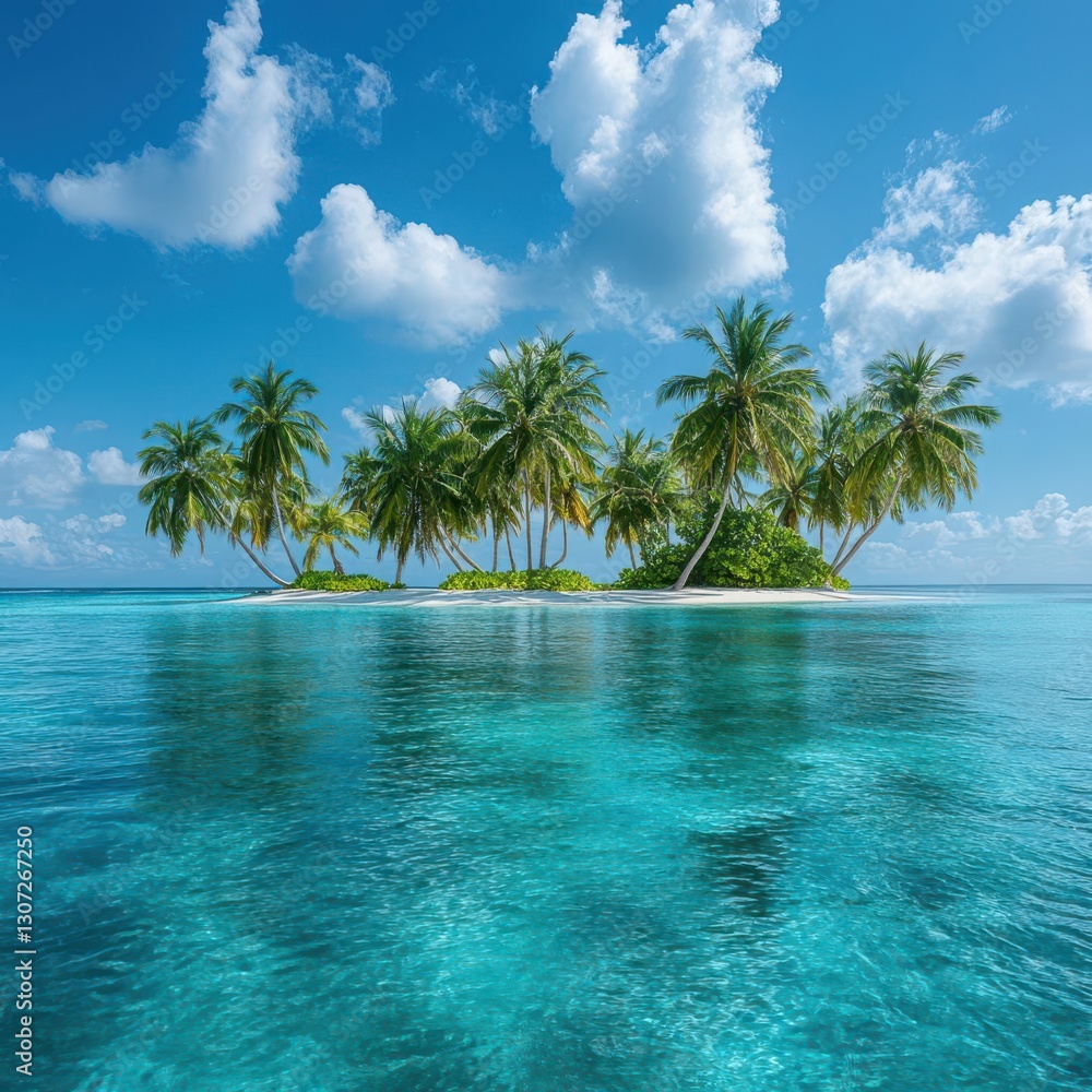 Fototapeta premium A serene, tropical island oasis
