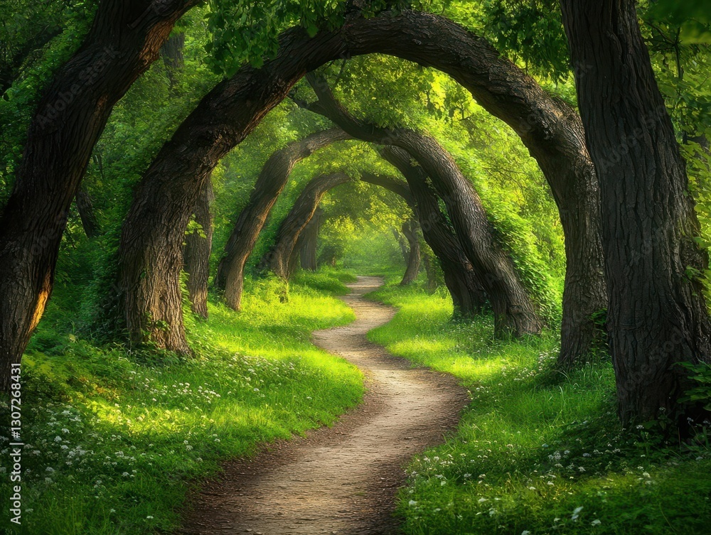 Naklejka premium An enchanted, mystical forest