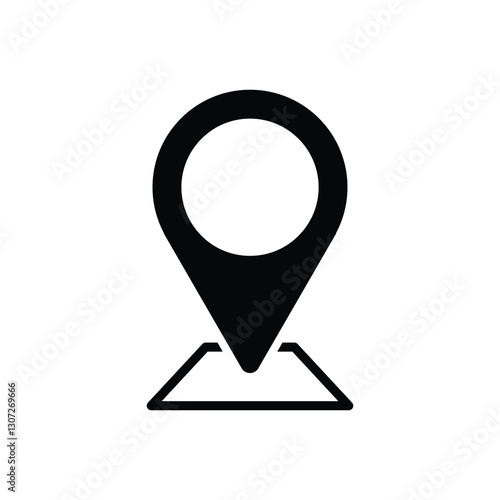Location Icon Logo Vector Google Map Pin Graphic for Navigation Apps GPS Systems and Travel Websites