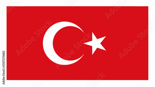Turkey flag against a red background