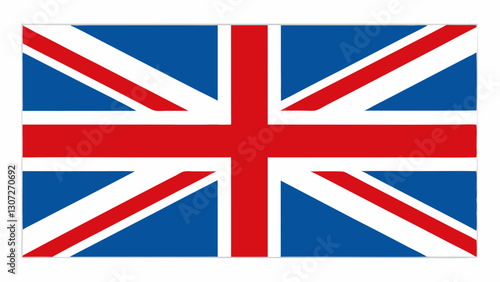 United Kingdom flag on a bright blue background