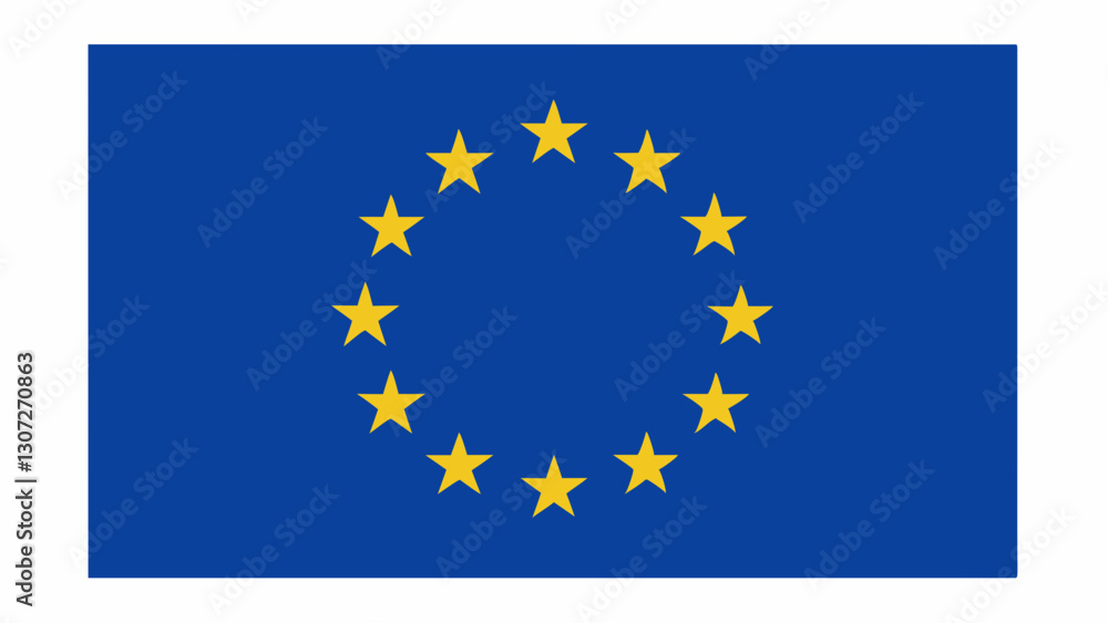 European union flag representation in vector style European union flag representation in vector style