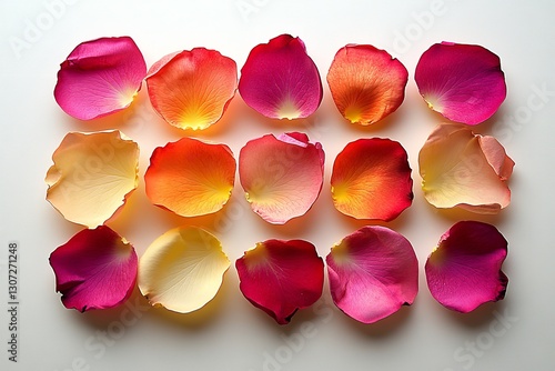 Wallpaper Mural Valentine's Day close-up of a circle of rose petals set out on a simple background. Generative Ai Torontodigital.ca