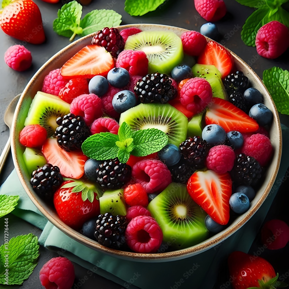 Obraz premium fruit salad with berries