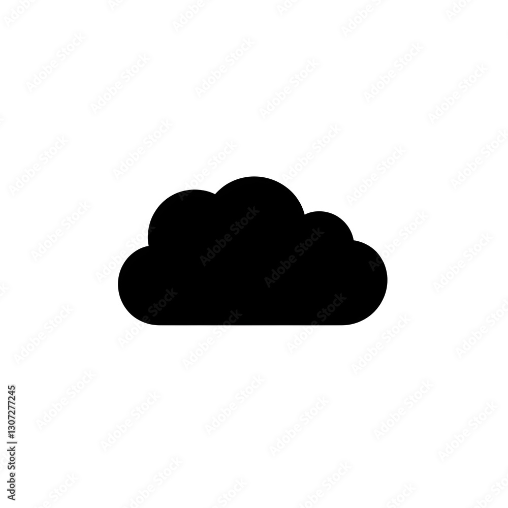 Minimalist cloud symbol, ideal for weather, technology, and digital concepts Minimalist cloud symbol, ideal for weather, technology, and digital concepts