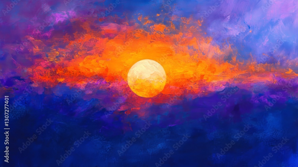 sunset, top view, indigo solid background, brilliant sun setting in a rich, deep blue sky, intense oranges and purples blending across the horizon. sunset, top view, indigo solid background, brilliant sun setting in a rich, deep blue sky, intense oranges and purples blending across the horizon.