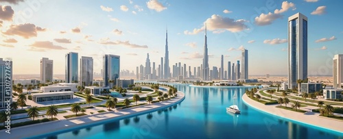 Conceptual portrayal of Abu Dhabi showcasing modernity and cultural significance