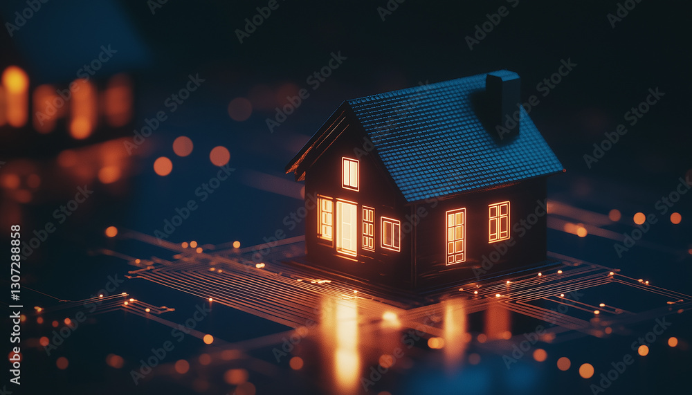 Smart home technology banner. Concept of Internet of Things. Automation and Cybersecurity of the Internet of Things of house.
Smart home technology banner. Concept of Internet of Things. Automation and Cybersecurity of the Internet of Things of house.