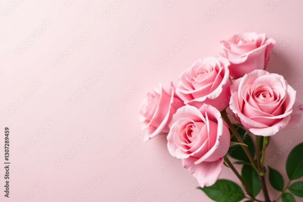 Pastel pink roses in full bloom on a soft white background, pink, floral, flowers Pastel pink roses in full bloom on a soft white background, pink, floral, flowers