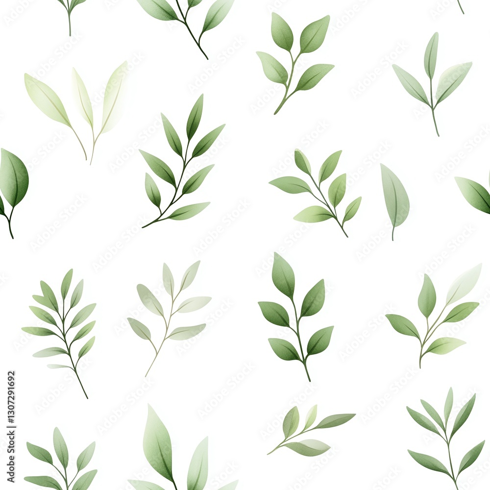 Fototapeta premium Seamless nature-inspired hand-drawn botanical design