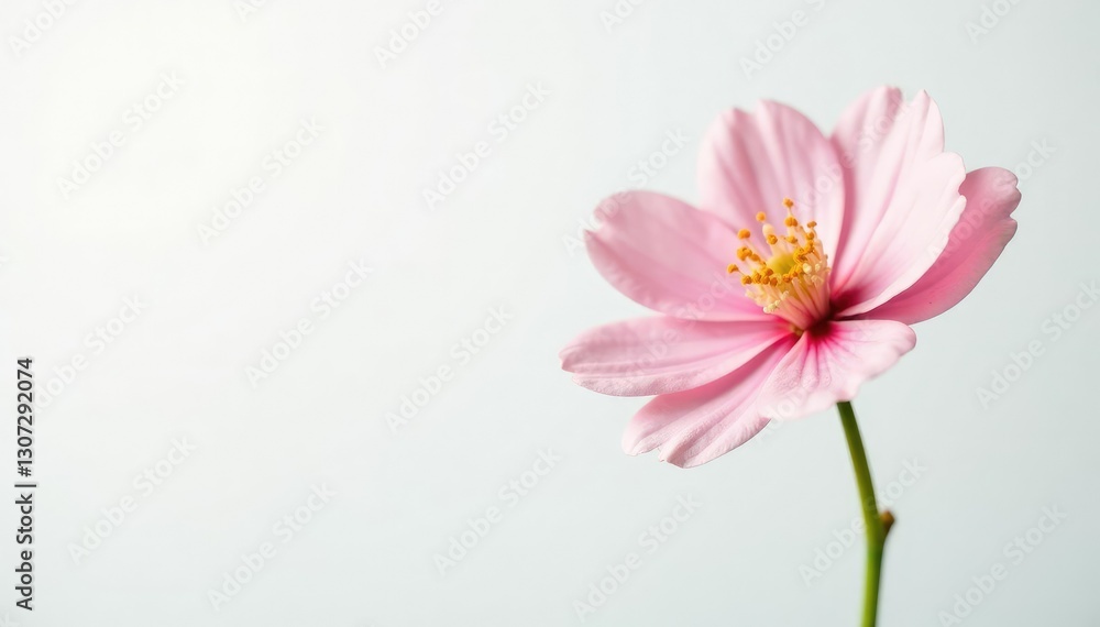 Simple yet elegant flower on a white background, clean, flower power, blossom Simple yet elegant flower on a white background, clean, flower power, blossom