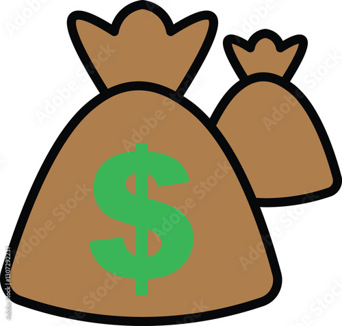 Economic recession, business crisis icon in thin line style