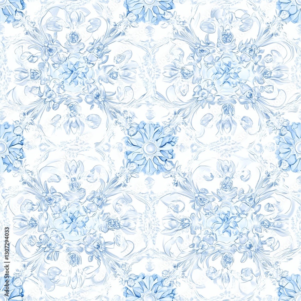 Intricate crystal snowflake pattern in a winter wonderland Intricate crystal snowflake pattern in a winter wonderland