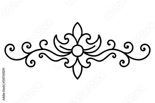 Baroque Ornamental Panel Vector – Luxury Interior Decoration Design

