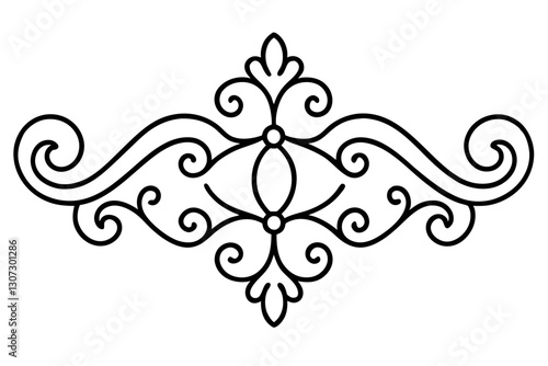 Baroque Ornamental Panel Vector – Luxury Interior Decoration Design

