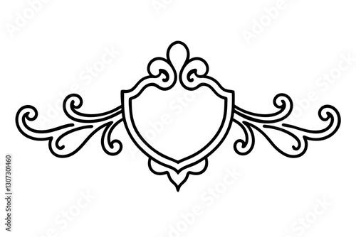 Baroque Ornamental Panel Vector – Luxury Interior Decoration Design

