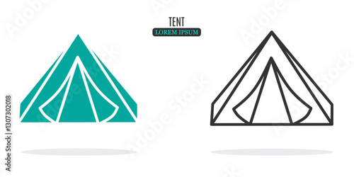 Illustration symbol. Tent abstract illustration design. Stock vector icon.