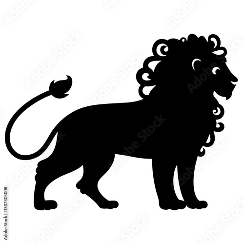 Lion Silhouette Vector – Majestic Animal Logo & Design Element

