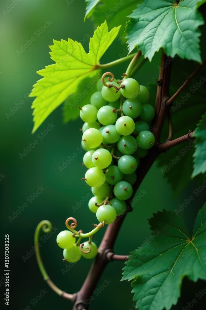 Grapevine branch with vines and tendrils curled around each other, greenery, stems, plants Grapevine branch with vines and tendrils curled around each other, greenery, stems, plants