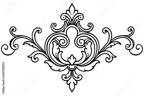 "Victorian Style Baroque Element for Architectural Design - Vector Illustration"

