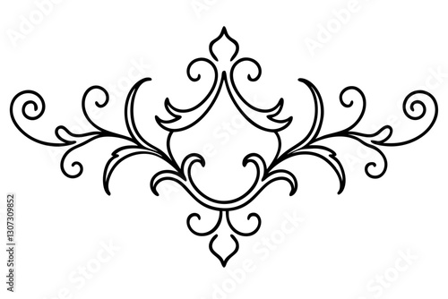 "Victorian Style Baroque Element for Architectural Design - Vector Illustration"

