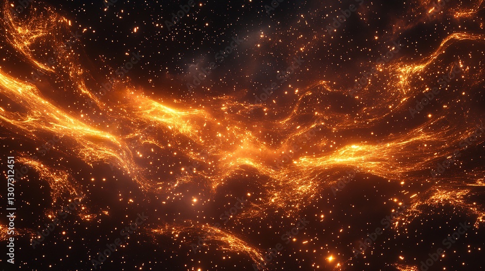 Starry outer space wave neon glowing background texture Starry outer space wave neon glowing background texture