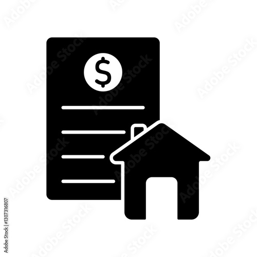 Icon a lease agreement, isolated against a clean background.