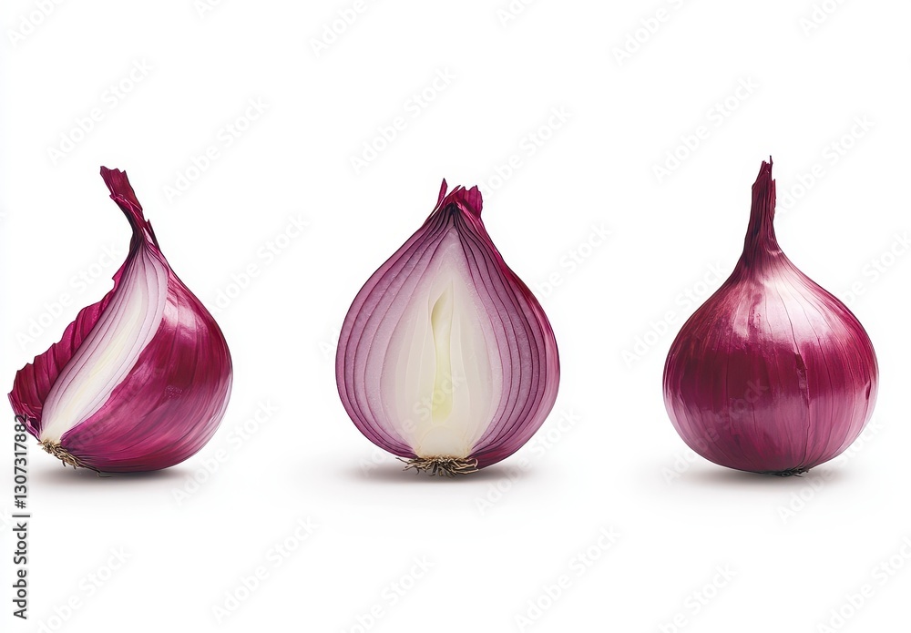 Fototapeta premium Fresh Red Onion Slices