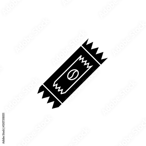 Instant coffee glyph icon