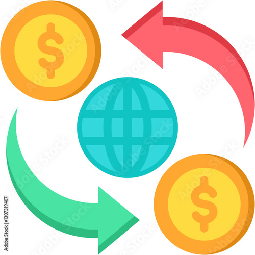 Arbitrage flat color icon