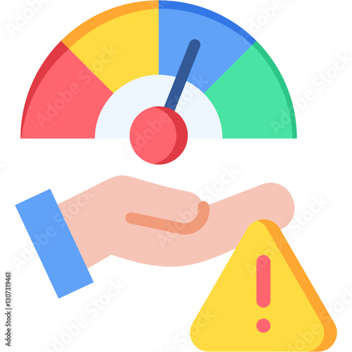 Risk Tolerance flat color icon