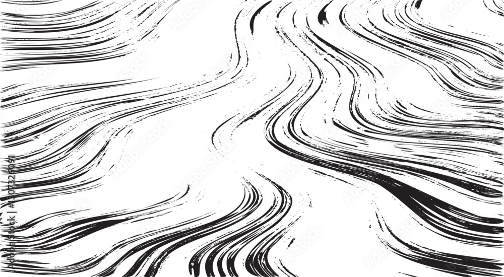 Fototapeta premium Vector brush sroke texture. Distressed uneven grunge background. Abstract distressed vector illustration. Overlay over any design to create interesting effect and depth. Black isolated on white. EPS10